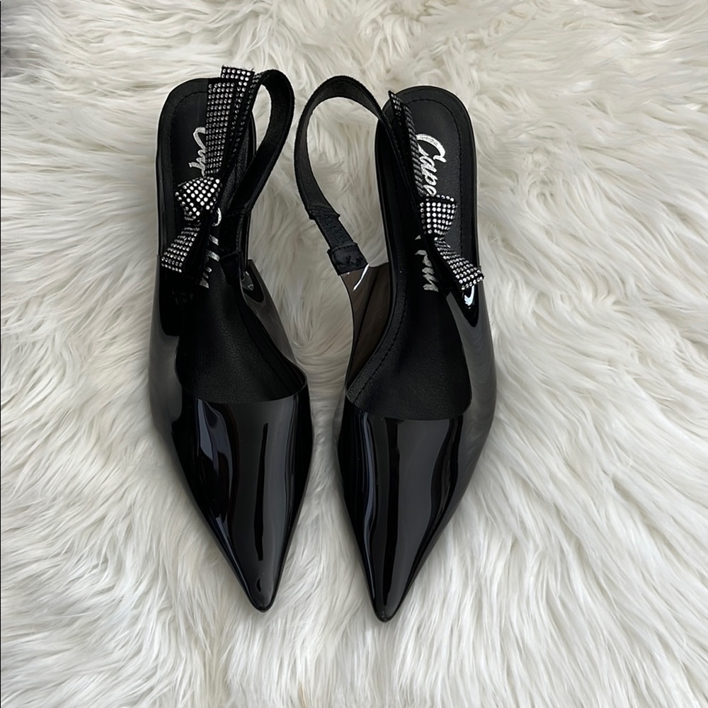 Cape Robbin Black Ardys Kitten Heels Size 7.5